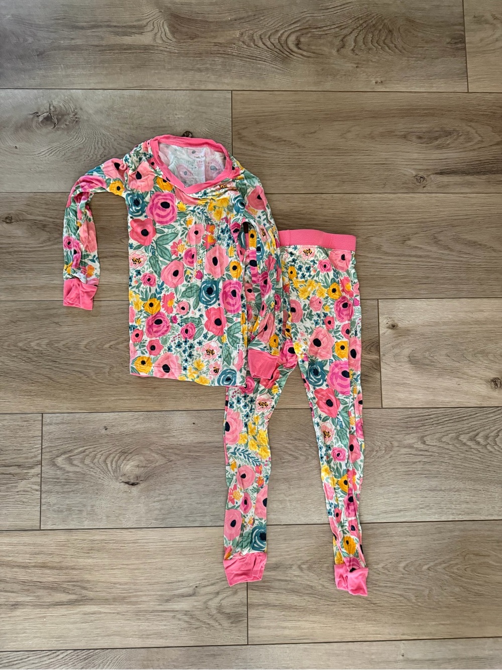 Little Sleepies Pink Floral Long Sleeve Pajama Set